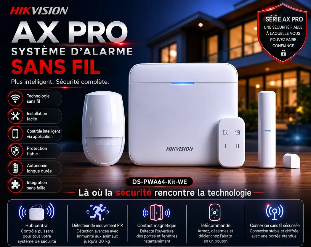 Hikvision AX PRO alarme sans fil Madagascar
