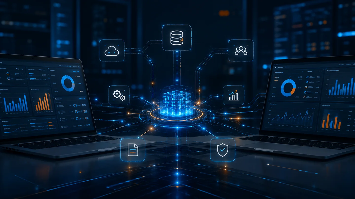 Applications ERP métier et données connectées au cloud